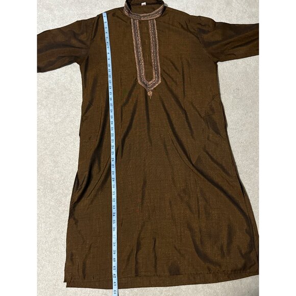 Men's Brown Indian Sherwani / Salwaar Kurta - Picture 5 of 5